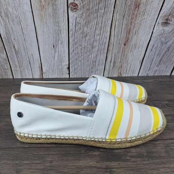 UGG Renada Stripe Women's Sz 9 M Slip On Espadrille Loafer White Multi (NIB) - Picture 3 of 9